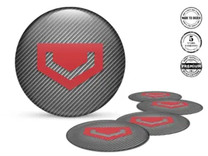 Vossen Adesivo Silicone Logo Badge Cerchio Lusso